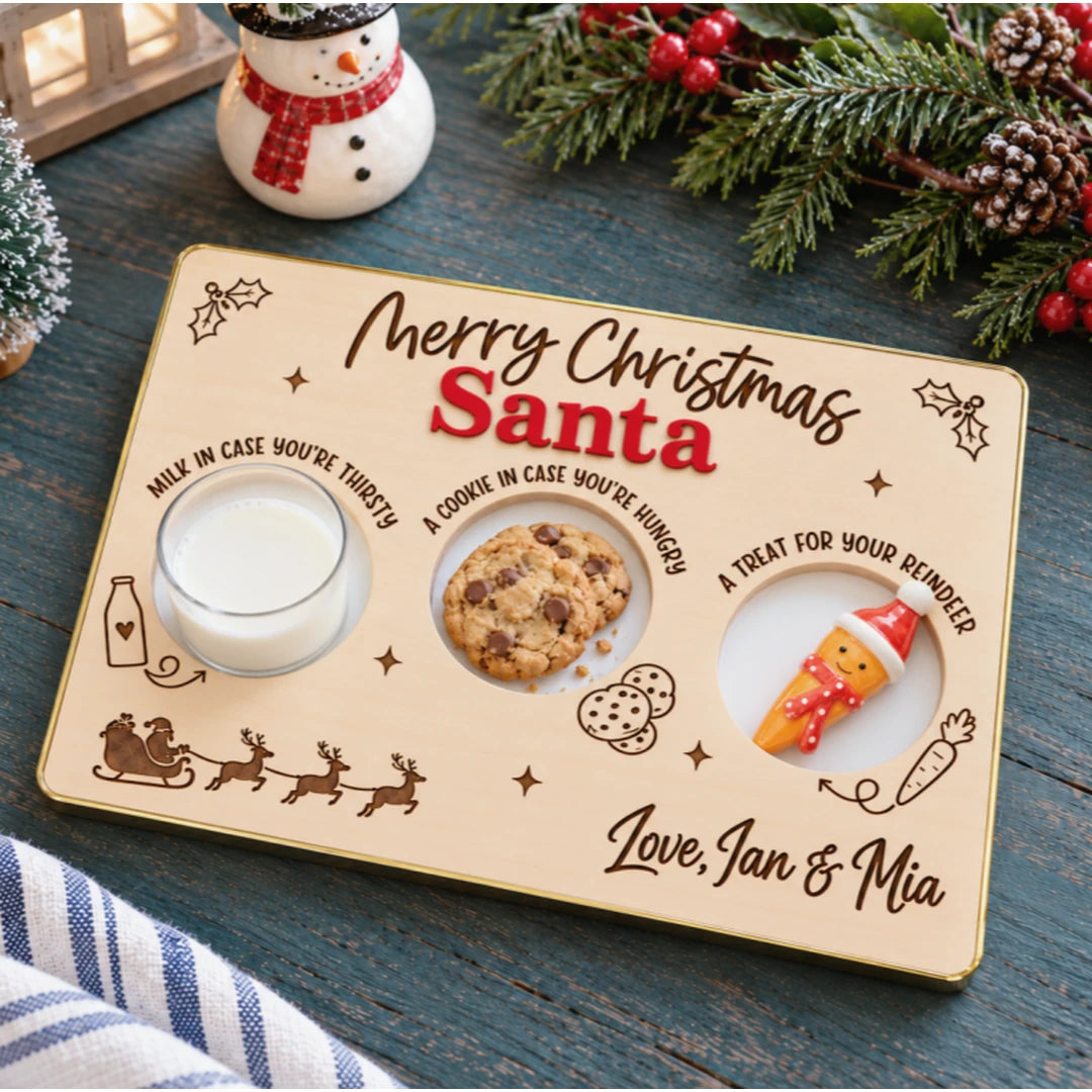Personalized Engraved Christmas Eve Treat Tray