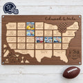 Personalized football stadium photo map for sports fans