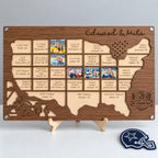 Personalized football stadium photo map for sports fans