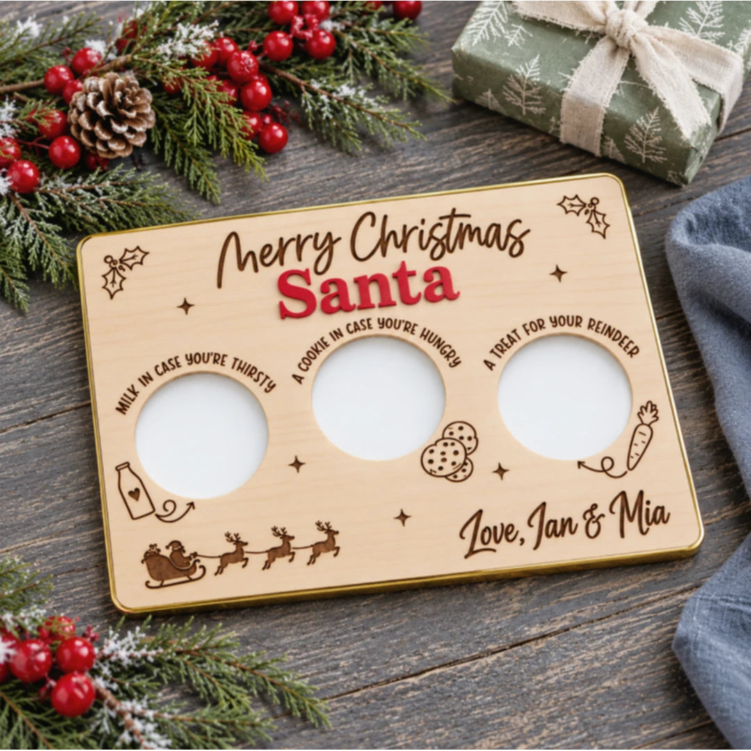 Personalized Engraved Christmas Eve Treat Tray