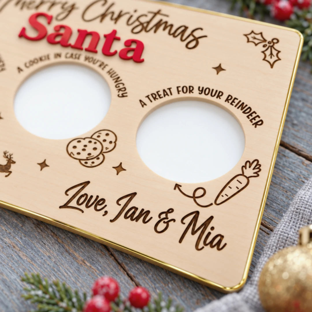 Personalized Engraved Christmas Eve Treat Tray