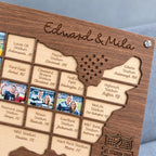 Personalized football stadium photo map for sports fans
