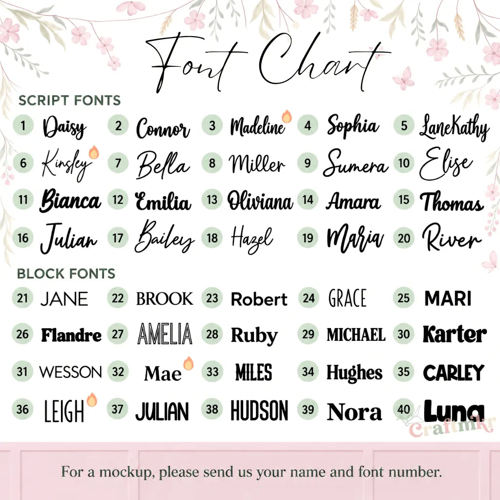 Custom Wooden Baby Name Sign