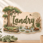 Swamp Animals Nursery Name Sign | Bayou Decor