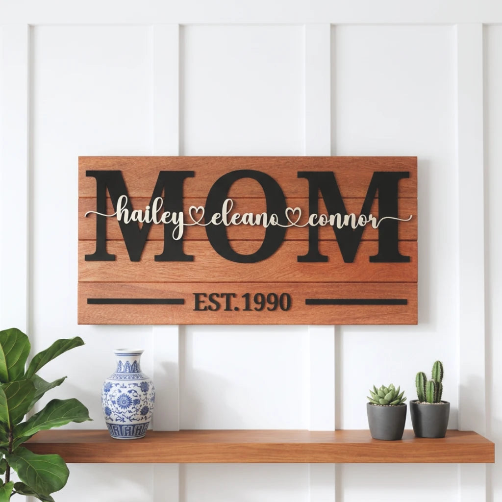 Mom Signs With Names