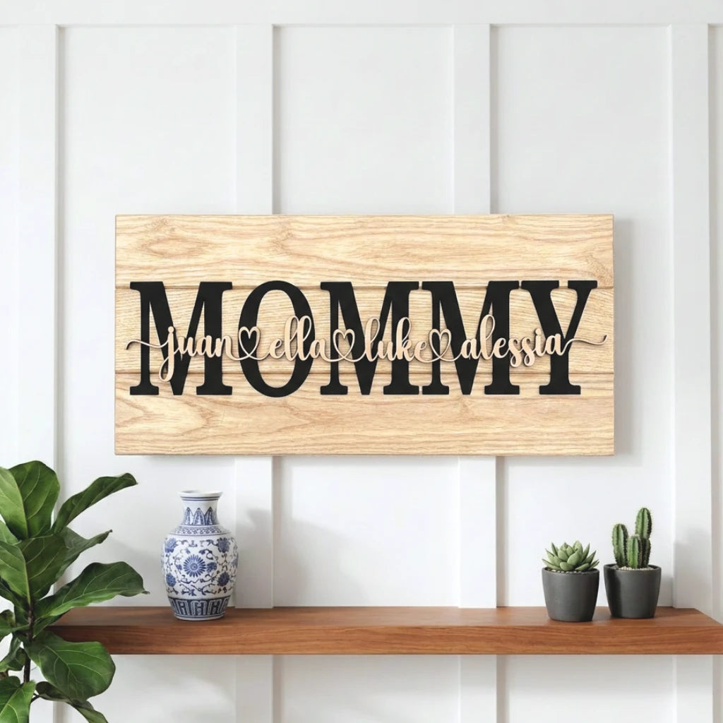 Mom Signs With Names