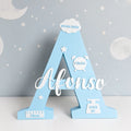Freestanding Baby Letter with Birth Stats