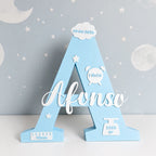 Freestanding Baby Letter with Birth Stats