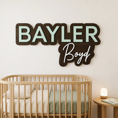 Custom Wooden Nursery Name Sign