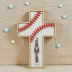 Custom Baseball Themed Baptism Cross