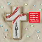 Custom Baseball Themed Baptism Cross