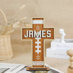 Custom Football Themed Baptism Cross