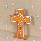 Custom Basketball Themed Baptism Cross