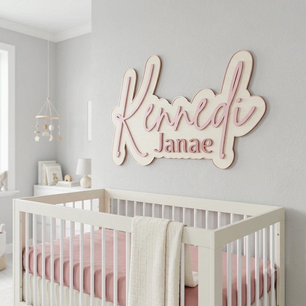 Custom Wooden Baby Name Sign