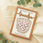 Baseball Dad With Kids Name Sign