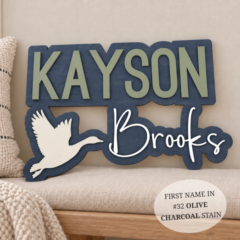 Custom Duck Hunting Name Sign