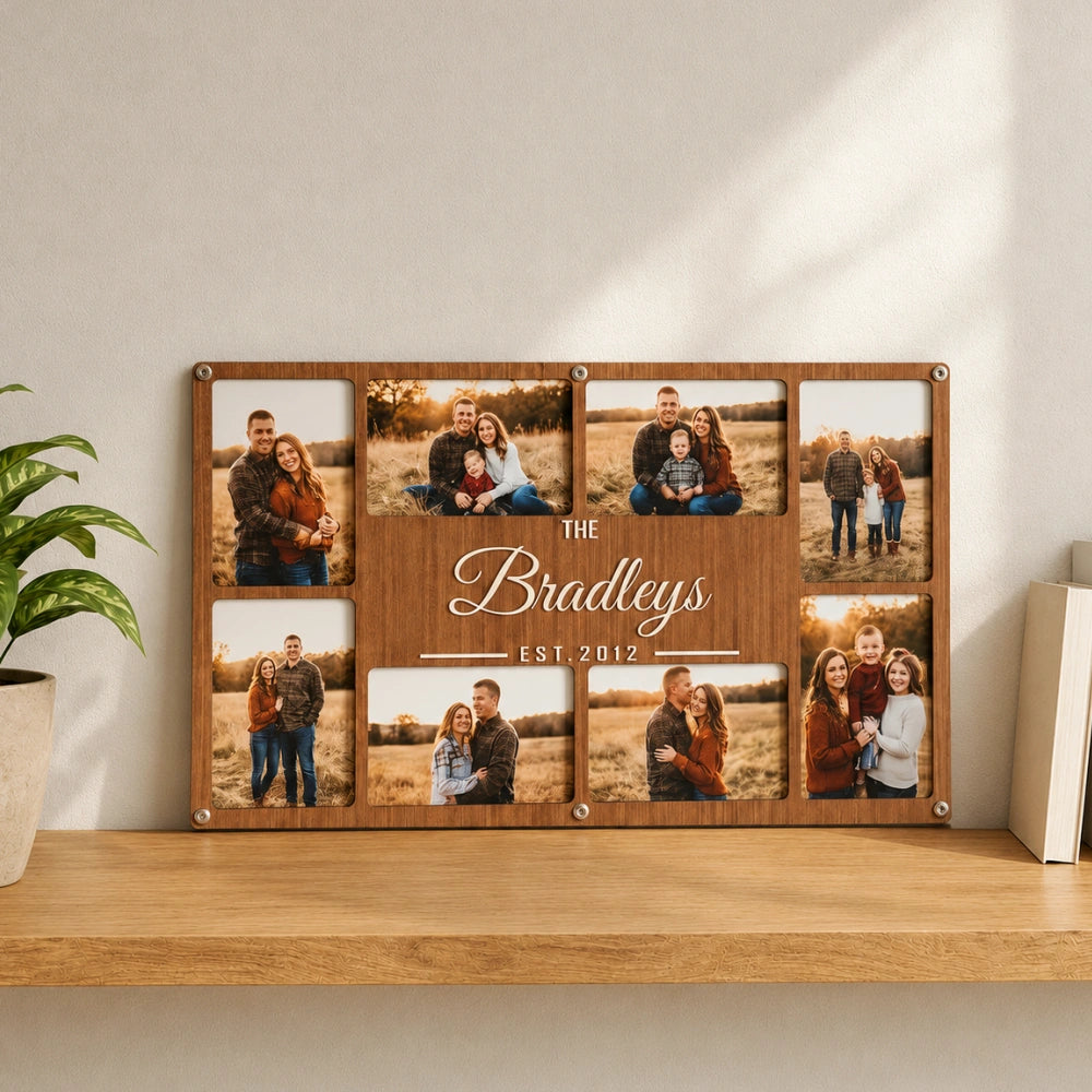 Cadre collage noms de famille