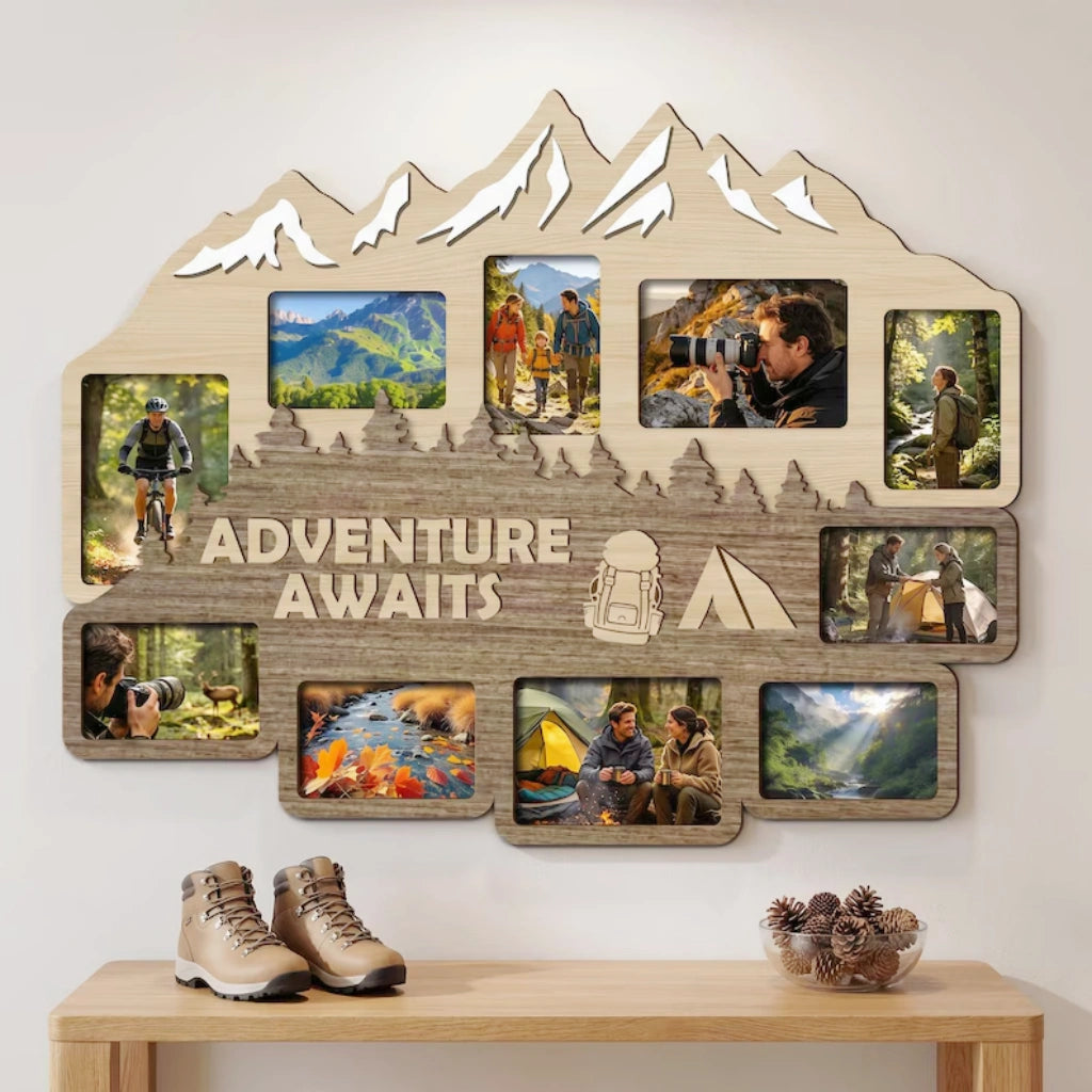 Adventure Awaits Travel Collage Frame