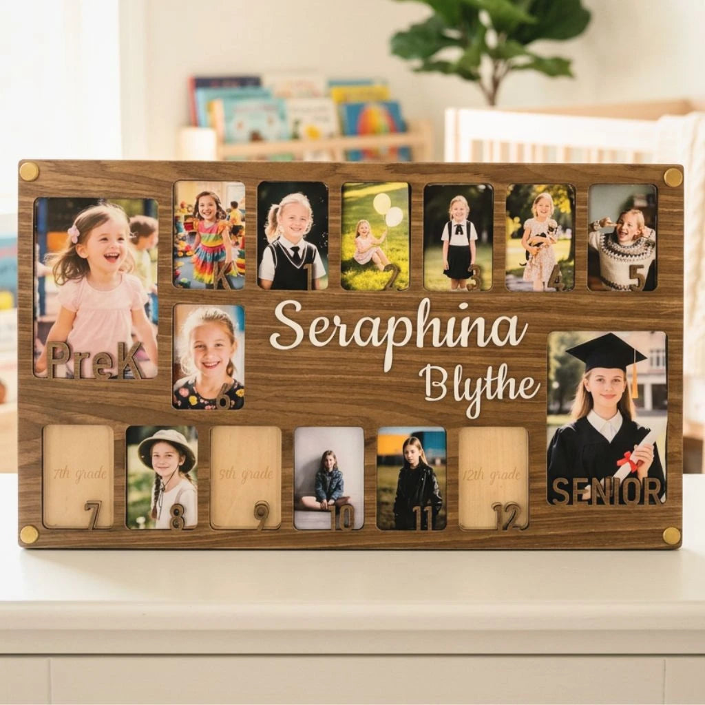 Fotorahmen Schuljahre: Von der Vorschule und dem Kindergarten bis zum Schulabschluss