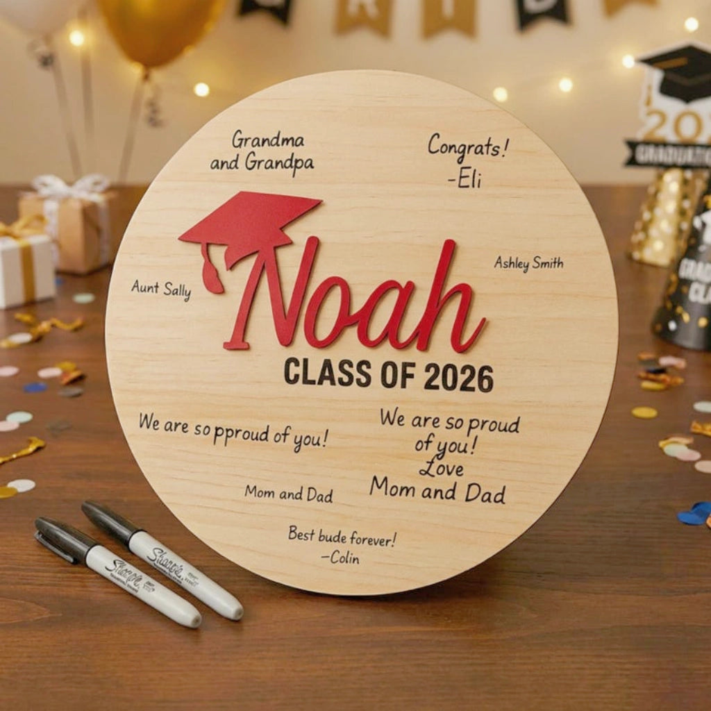 Wood Signature Sign for Graduation Party