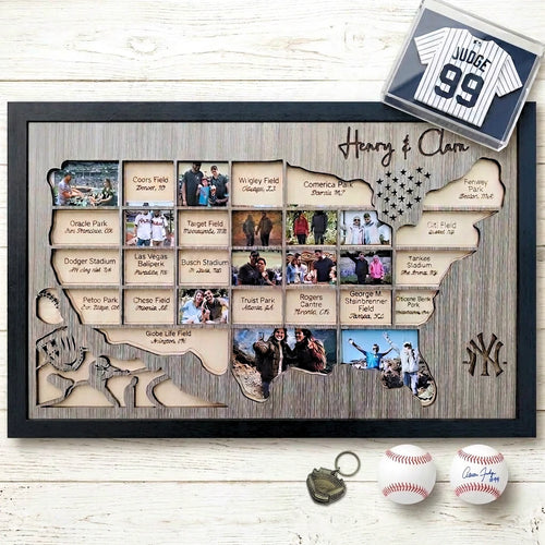 MLB Stadium Tracker Photo Frame