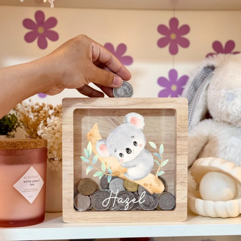 Custom Name Money Box | Koala