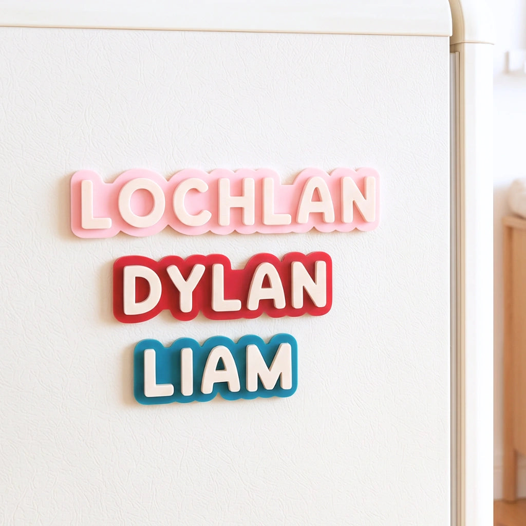 Custom Name Keychain or Magnet | Acrylic Color