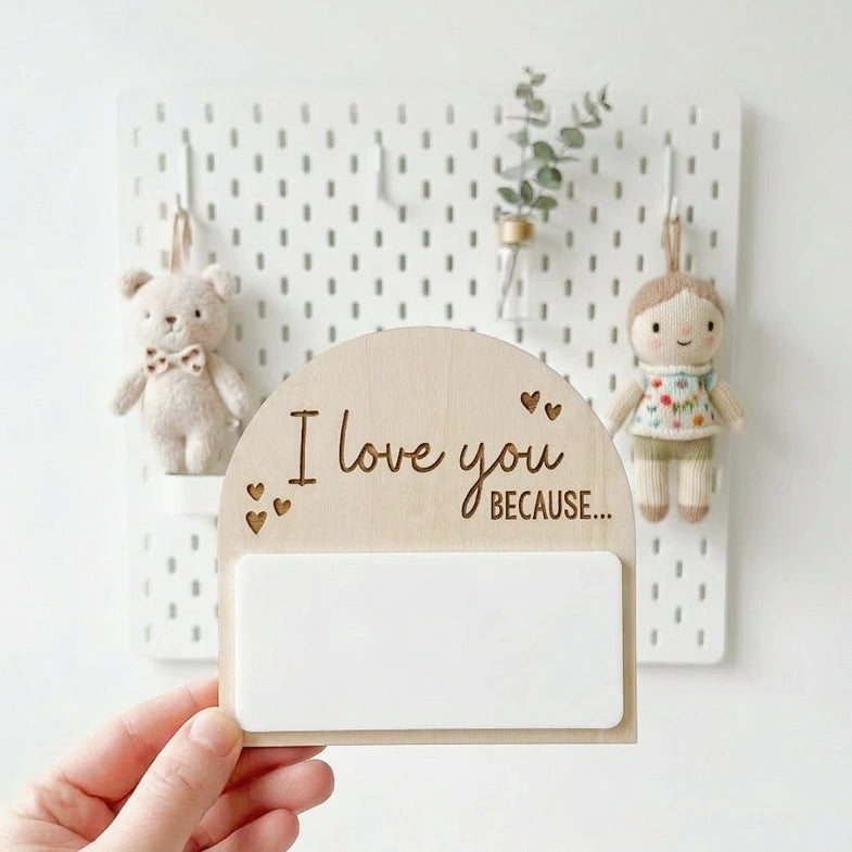 I Love You Dry Erase Magnetic Sign | Reusable Note