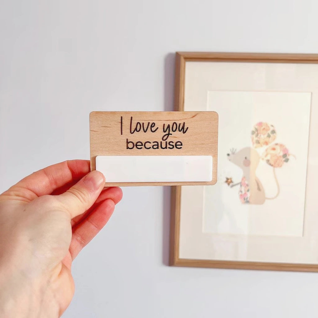 I Love You Dry Erase Magnetic Sign | Reusable Note