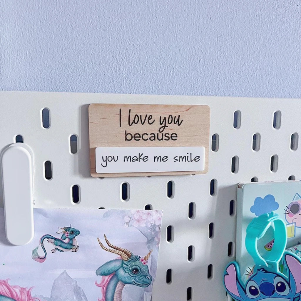 I Love You Dry Erase Magnetic Sign | Reusable Note