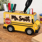 School Bus Pen Holder | Customizable