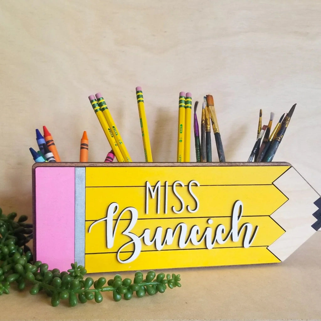 Custom Teacher Name Pencil Holder