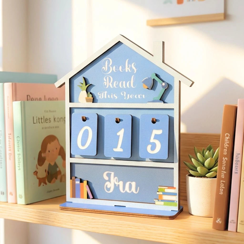 Wooden Books Read Tracker