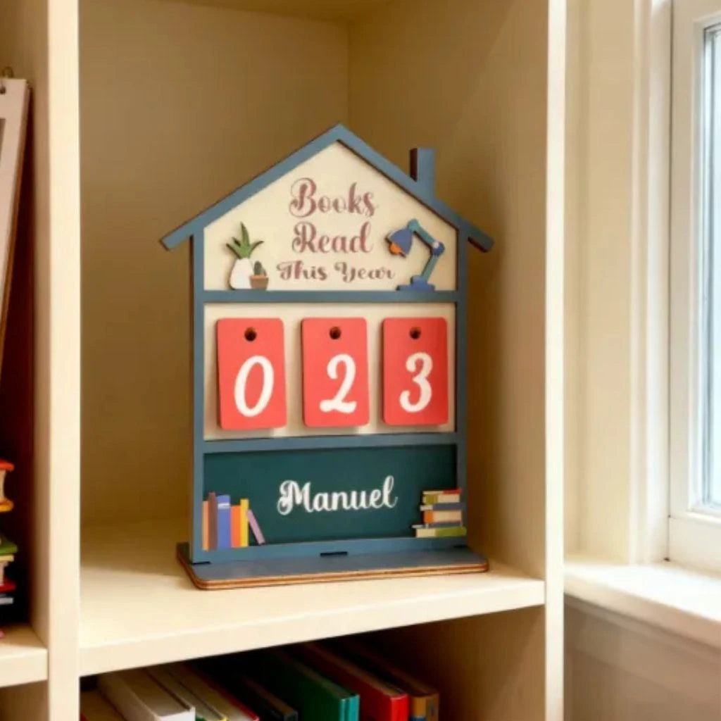 Wooden Books Read Tracker