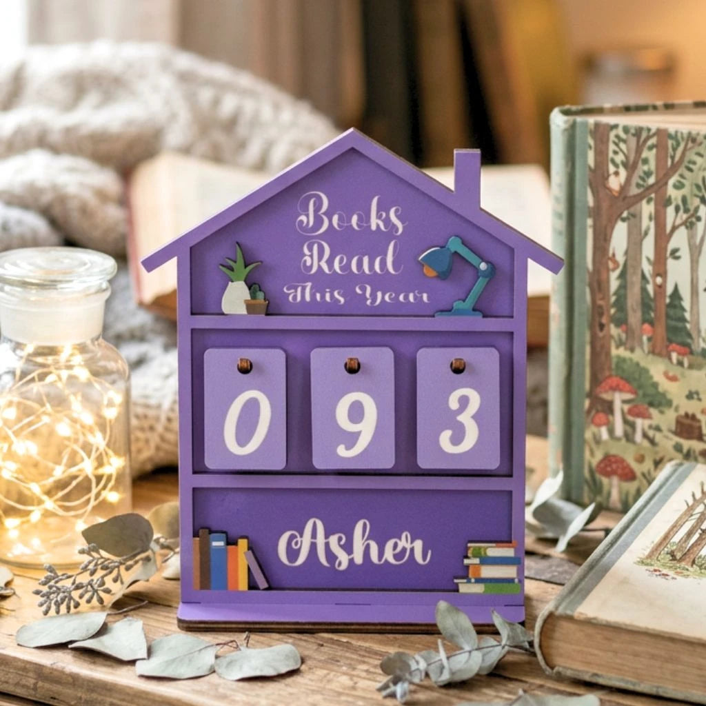 Wooden Books Read Tracker