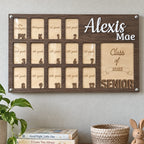 Personalized Wooden School Years Frame | Custom Layout