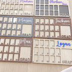 Personalized Wooden School Years Frame | Custom Layout