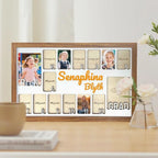 Framed PreK to Grad School Photo Display