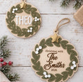 Wooden Christmas Wreath Sign | Kids Name or Family Name