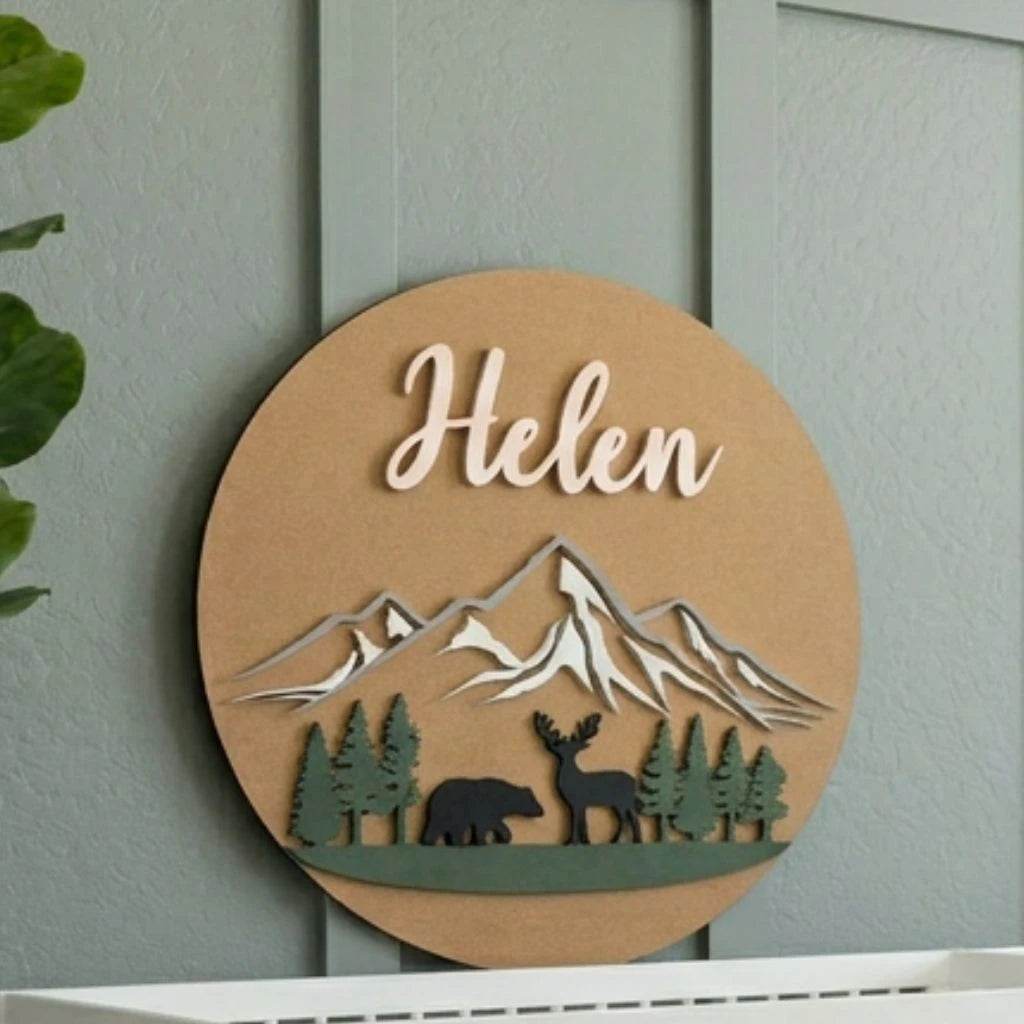 Woodland Forest Name Sign