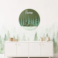 Forest Nature Deer Name Sign