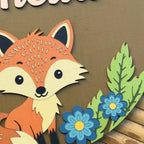 Panneau de nom d'animal des bois
