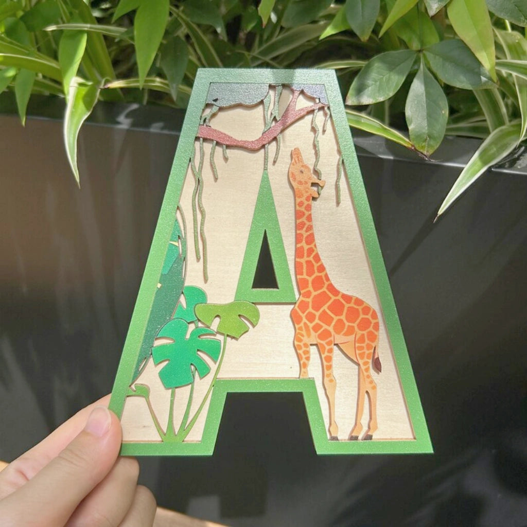 Safari Wooden Name Letters | Nursery Wall Decor