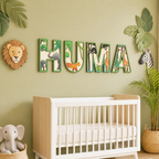 Safari Wooden Name Letters | Nursery Wall Decor