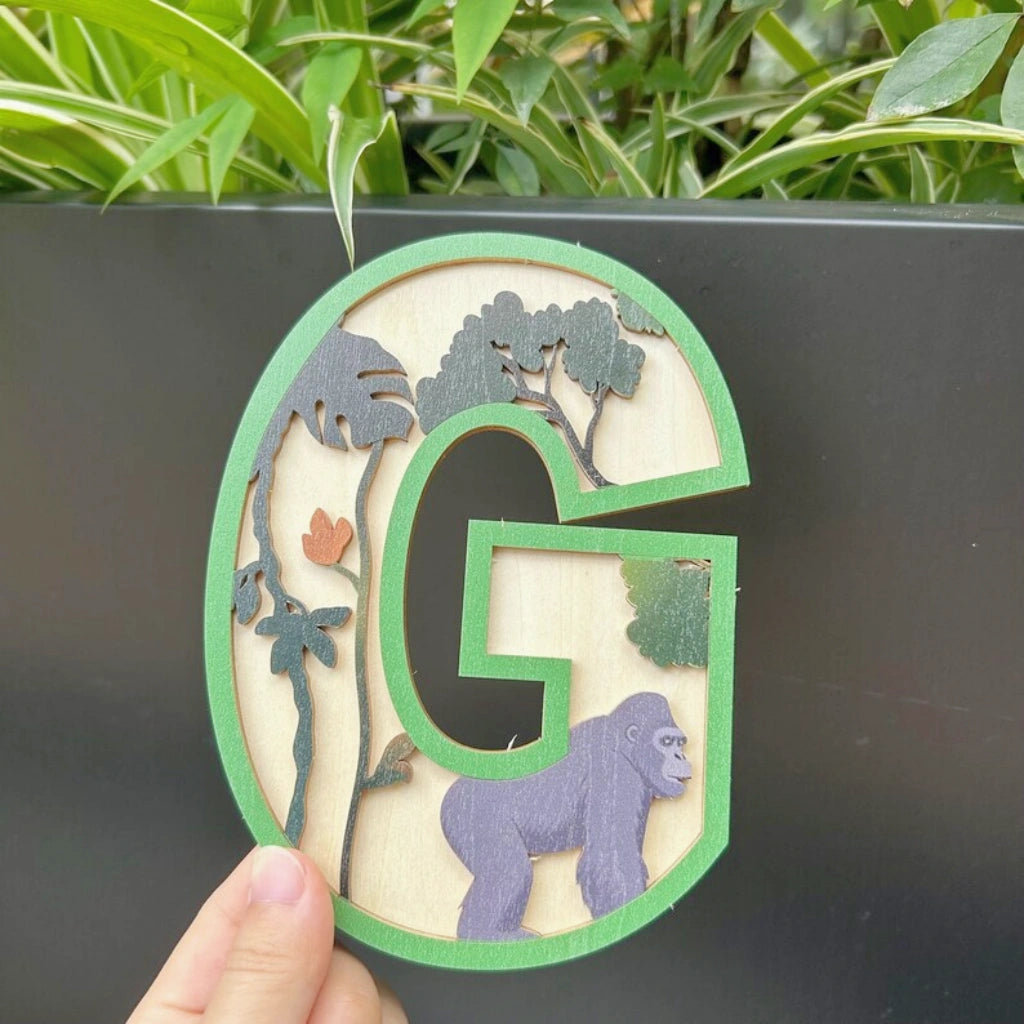 Safari Wooden Name Letters | Nursery Wall Decor