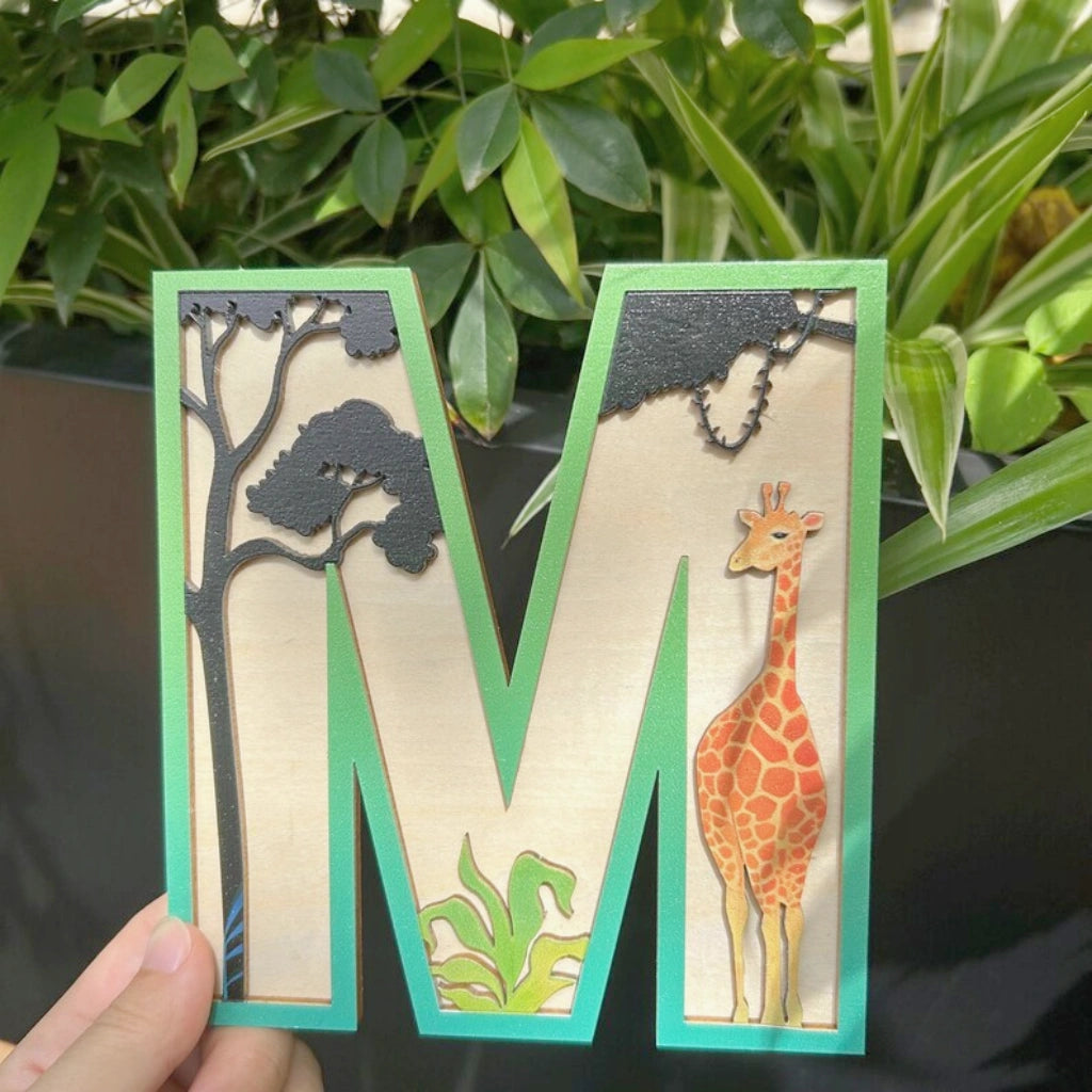 Safari Wooden Name Letters | Nursery Wall Decor