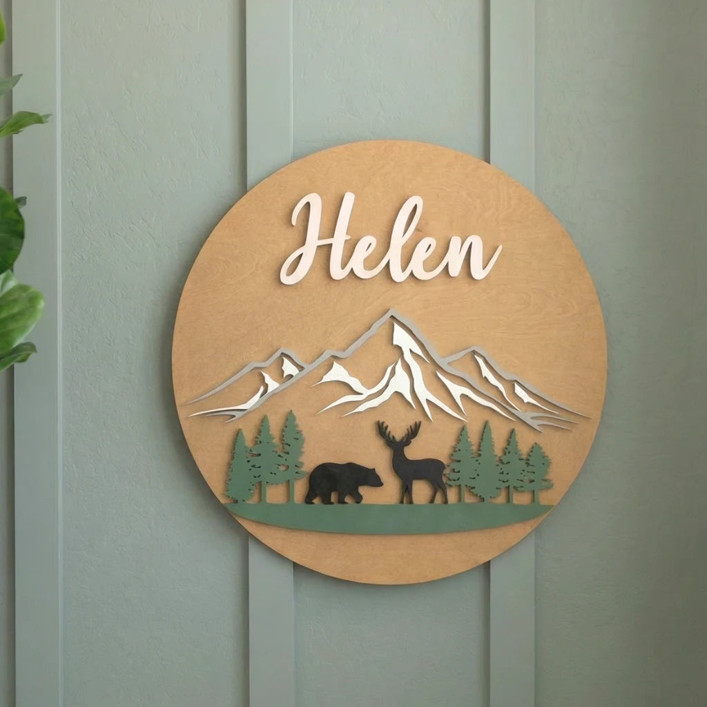 Woodland Forest Name Sign