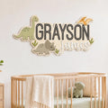 Personalized Dinosaur 3D Name Sign