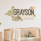 Personalized Dinosaur 3D Name Sign