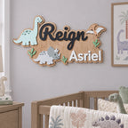 Personalized Dinosaur 3D Name Sign